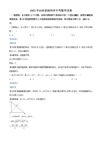 初中数学中考复习 精品解析：山东省滨州市2021年中考数学真题（解析版）