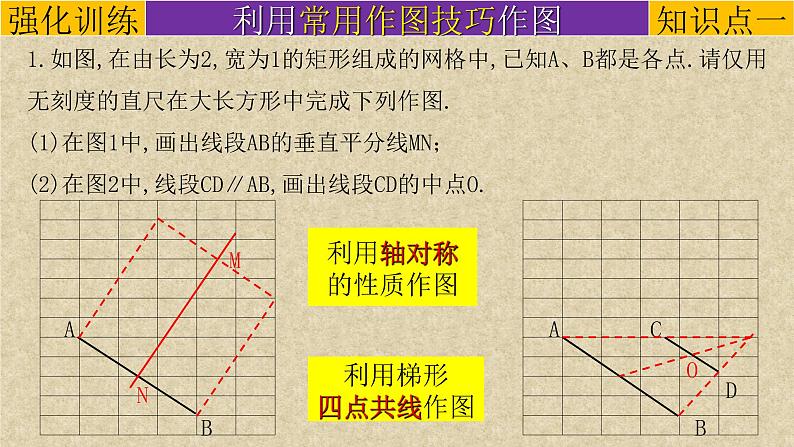 初中数学中考复习 专题08创新作图题-在网格线中作图-2022年中考数学第二轮总复习课件(全国通用)05