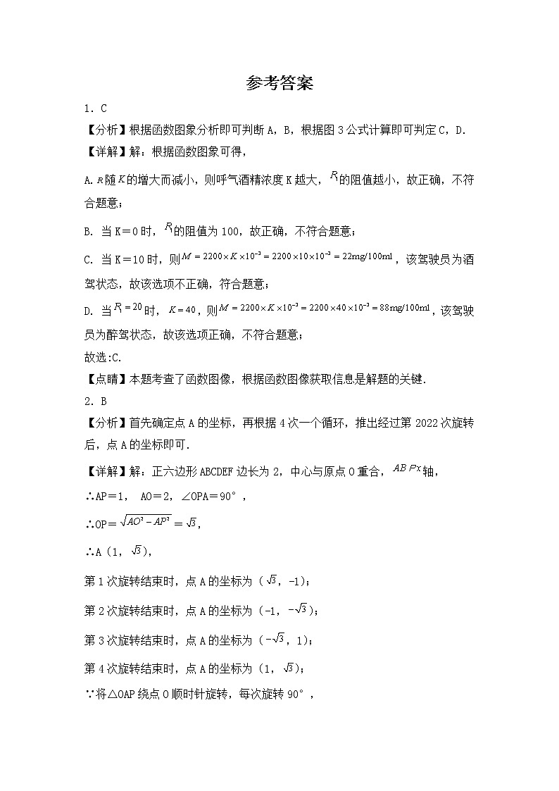 专题16 【五年中考+一年模拟】选择压轴题一-备战2023年河南中考真题模拟题分类汇编(解析版)第1页