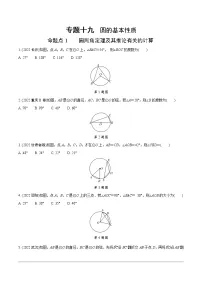 2023年中考数学第一轮基础知识专题练习 专题十九 圆的基本性质(无答案)