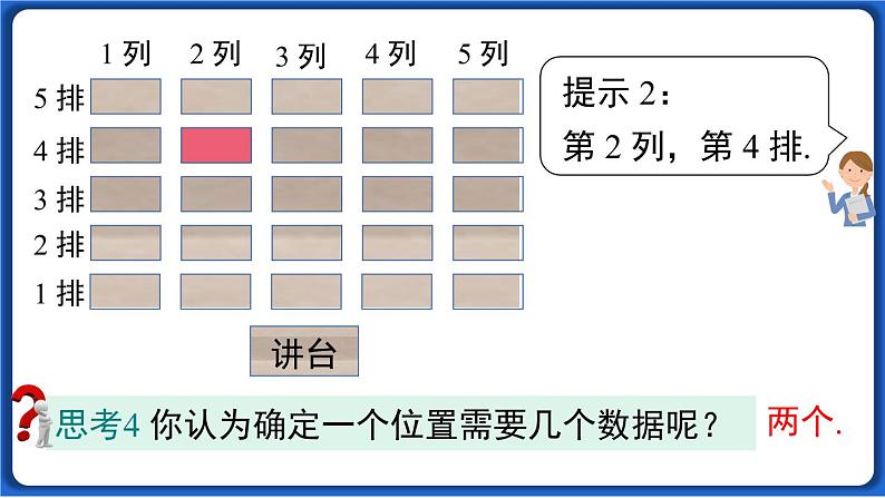 7.1.1 有序数对 课件 2022-2023学年人教版数学七年级下册第6页