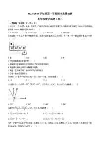 陕西省宝鸡市凤翔区2022-2023学年七年级上学期期末数学试卷(含答案)
