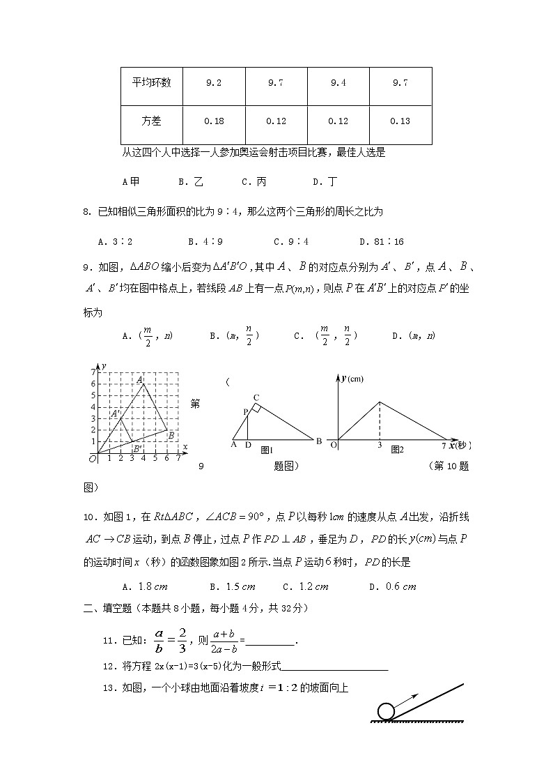湖南省永州市双牌县2022-2023学年九年级上学期期末质量监测数学试题(含答案)第2页