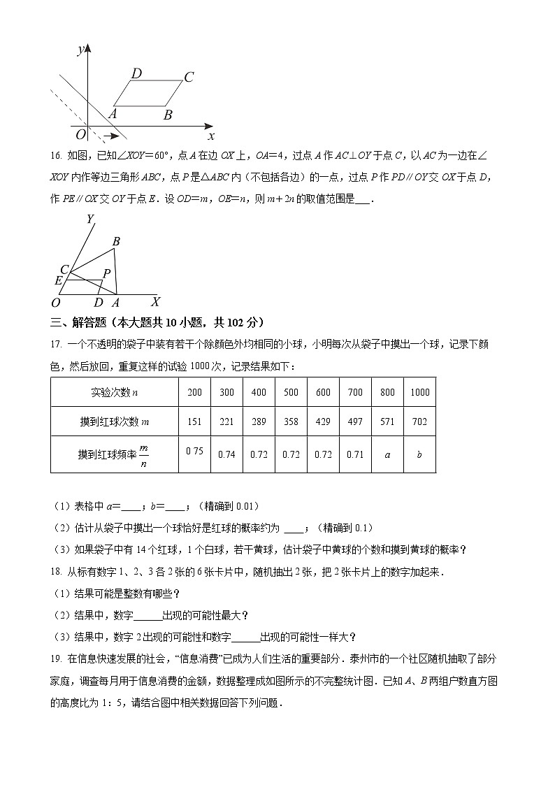 泰州市医药高新区(高港区)部分学校2021-2022学年八年级3月月考数学试题(含解析)第3页