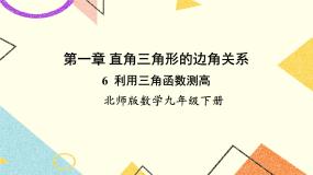 北师大版九年级下册第一章 直角三角形的边角关系6 利用三角函数测高优质课习题ppt课件