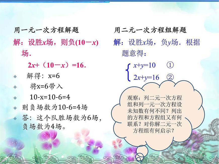 用代入消元法解二元一次方程組課件PPT第5頁(yè)