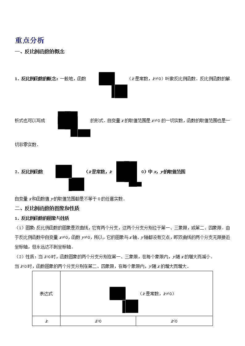 备战2023数学新中考二轮复习重难突破(广东专用)专题09 反比例函数01