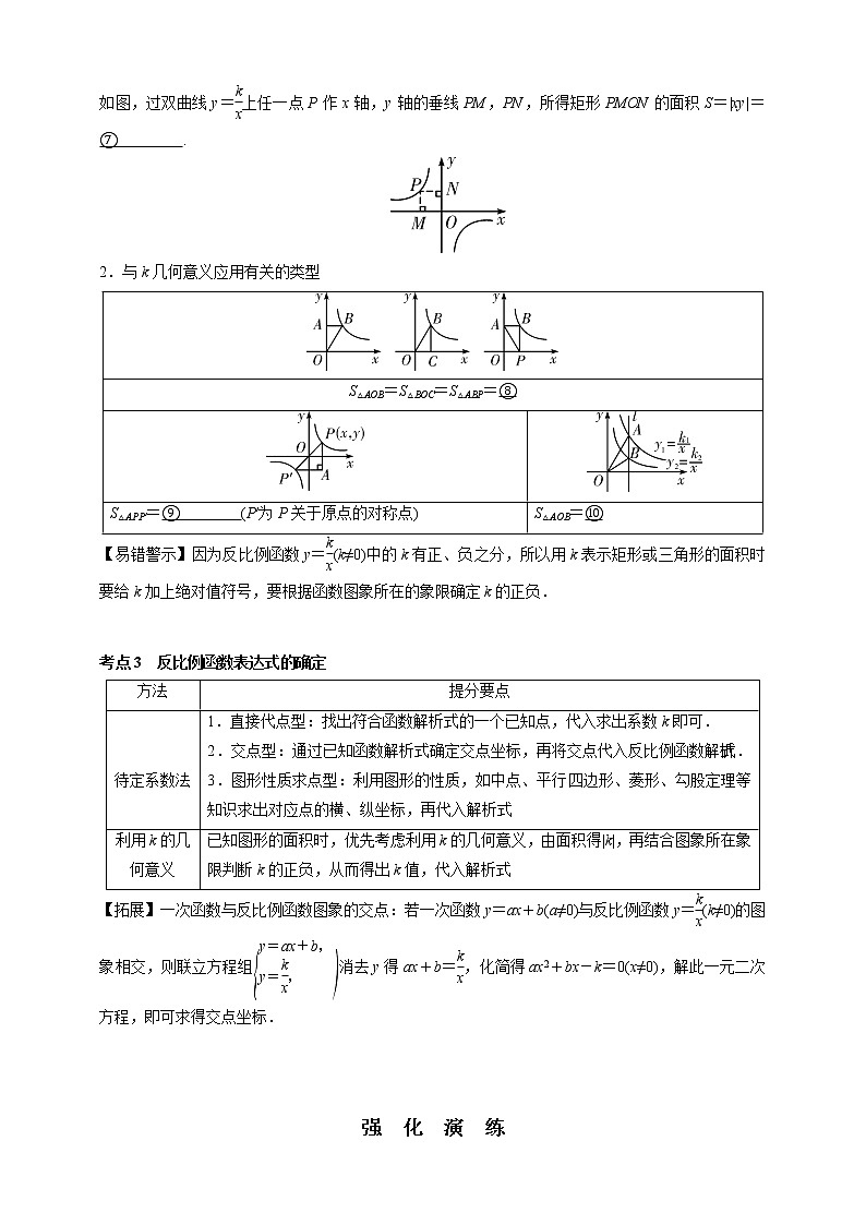 【中考一轮复习】2023年中考数学通用版考点梳理+练习——第12讲 反比例函数及其应用(含答案)第2页