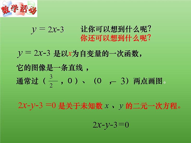 6.5 一次函数与二元一次方程 苏科版数学八年级上册课件第2页