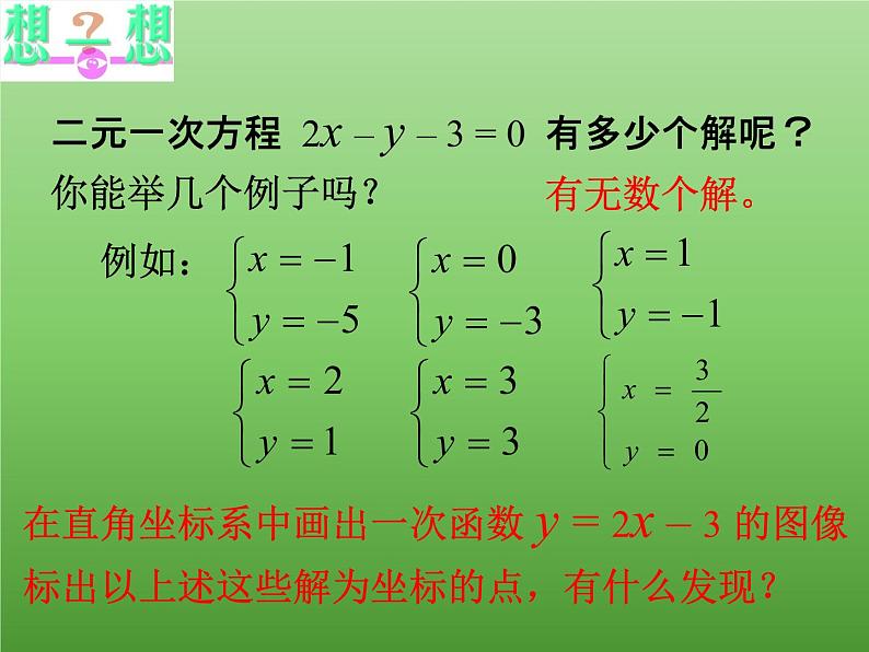 6.5 一次函数与二元一次方程 苏科版数学八年级上册课件第3页