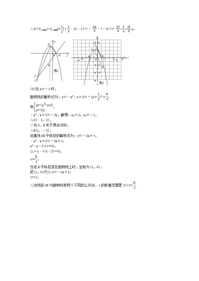 2023年中考数学二轮专题复习《二次函数压轴题-几何图形的平移问题》(教师版)第2页