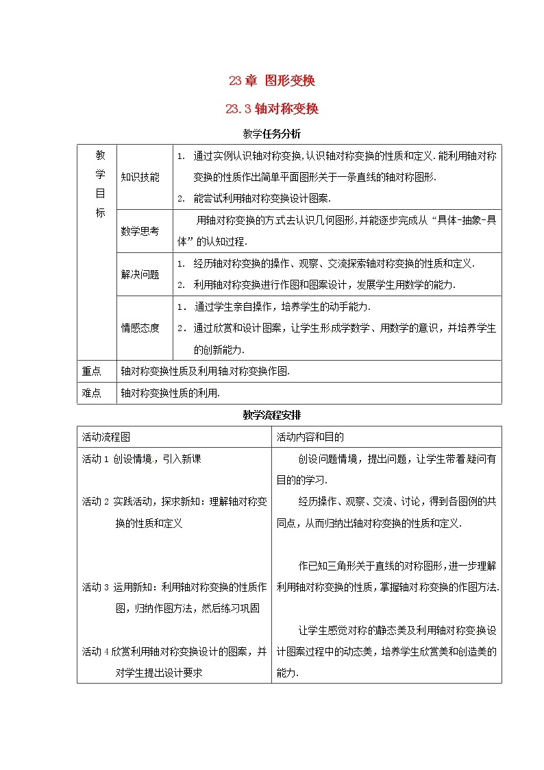 23.3图形的变换 课件01