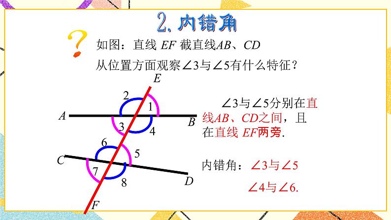 9.1同位角、内错角、同旁内角 课件+教案04