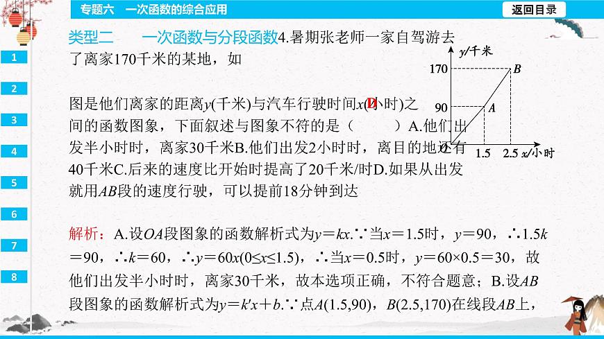 專題六一次函數(shù)的綜合應(yīng)用 同步典型例題精講課件第7頁