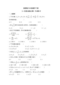 初中数学浙教版八年级下册1.3 二次根式的运算精品课堂检测