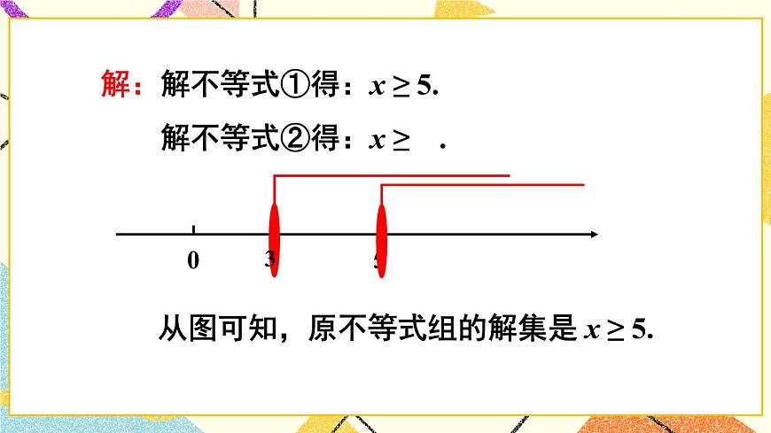 第2課時 較復雜的一元一次不等式組的解法第7頁