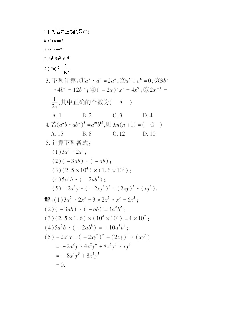 2.1.3 单项式的乘法 课件+教案03