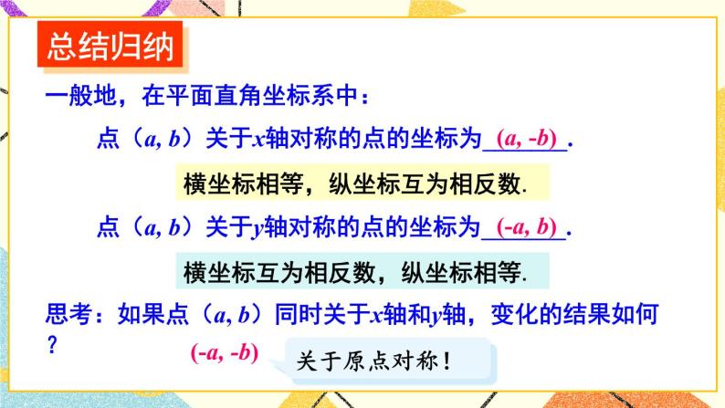 3.3 轴对称和平移的坐标表示（3课时）课件+教案+PPT练习06