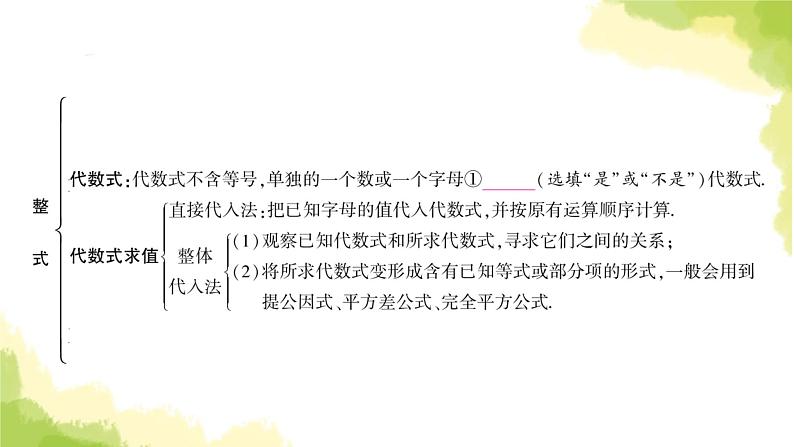 中考数学复习第一章数与式第三节代数式、整式与因式分解教学课件第3页