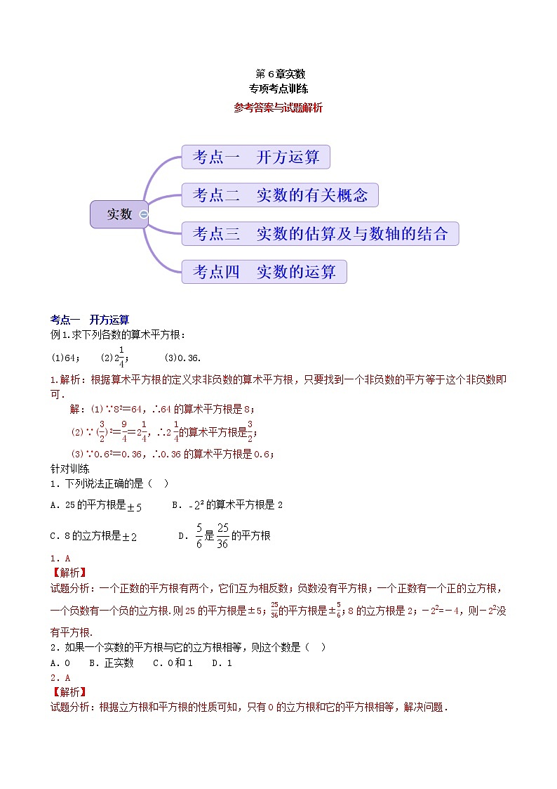第6章实数小结复习(教案+课件+作业)-2022-2023学年七年级数学下册同步精品课件(人教版)01