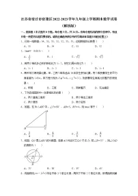 江苏省宿迁市宿豫区2022-2023学年九年级上学期期末数学试卷