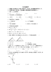 天津市红桥区2022-2023学年七年级上学期期末练习数学试题