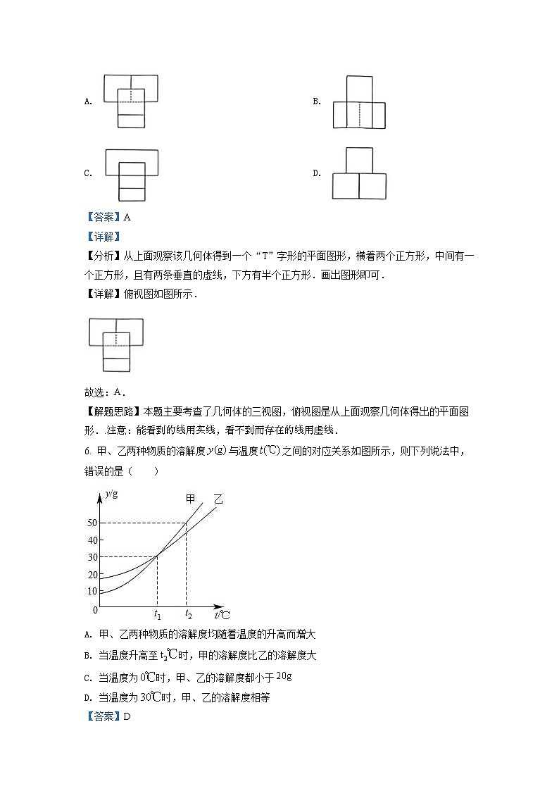 2022年江西省中考数学真题(教师版)第3页