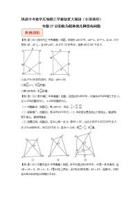 专题27以相似为载体的几何综合问题-挑战中考数学压轴题之学霸秘笈大揭秘（全国通用）