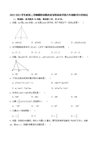 廣東省揭陽市 揭西縣寶塔實(shí)驗(yàn)學(xué)校2022-2023學(xué)年八年級(jí)下學(xué)期3月月考數(shù)學(xué)試題(含答案)