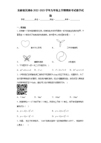 安徽省芜湖市2022-2023学年九年级上学期期末考试数学试题（含详细答案）
