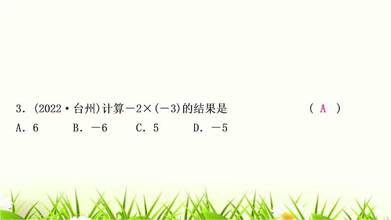 中考数学复习第一章数与式第一节实数作业课件04