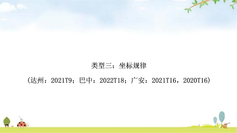 中考数学复习重难点突破一类型三:坐标规律教学课件第1页