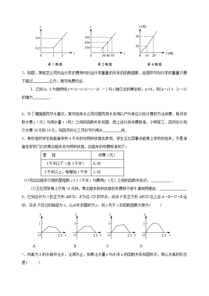 【全套】中考卷数学复习专题(知识梳理+含答案):运动与变化之函数思想第3页