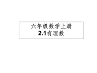 鲁教版六年级上课册数学2.1有理数课件PPT