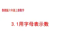 鲁教版六年级上课册数学3.1用字母表示数课件PPT