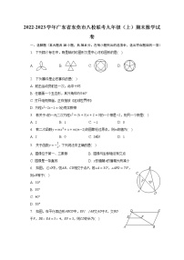 2022-2023学年广东省东莞市八校联考九年级（上）期末数学试卷（含解析）