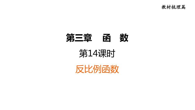 人教版中考数学一轮复习-- 反比例函数(精品课件)第1页