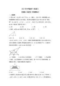 2023年中考数学二轮复习《相似三角形》中档题练习（含答案）