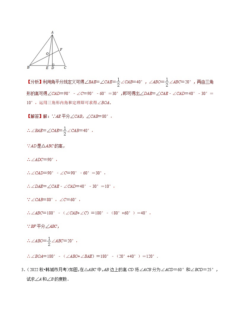 专题4.7与三角形有关角的计算大题专练(解析版)第2页