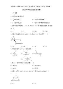 吉林省江源县2021-2022学年数学人教版七年级下册第二次调研单元综合模拟联考试卷(含答案)
