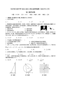 湖南省长沙市2022-2023-2九下数学立信第一次月考（无答案）