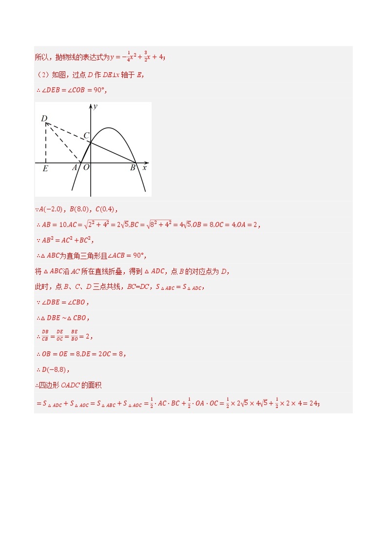 专题28二次函数与角压轴问题-中考数学压轴大题之经典模型培优案（全国通用）02