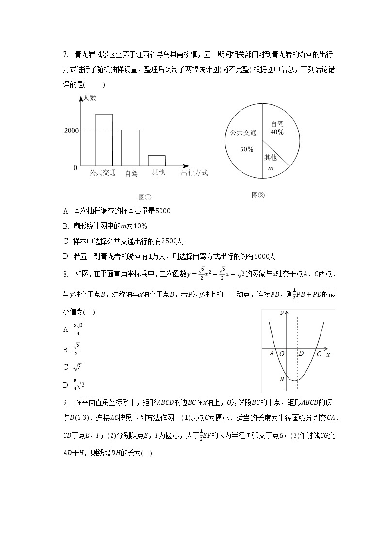 2023年安徽省歙县上丰中学中考数学模拟试题(含答案）02