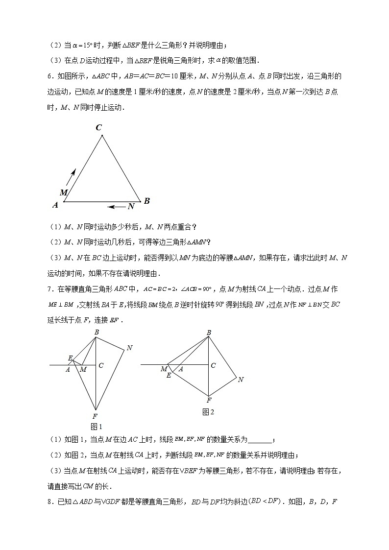 专题14 等腰和全等-八年级数学上册常考点微专题提分精练(浙教版)03