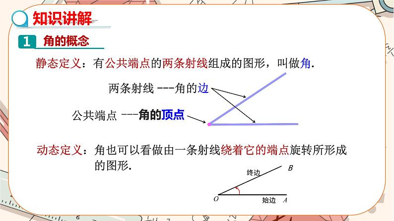 人教版数学七上·4.3 第1课时 角(课件+教案+学案+练习)04