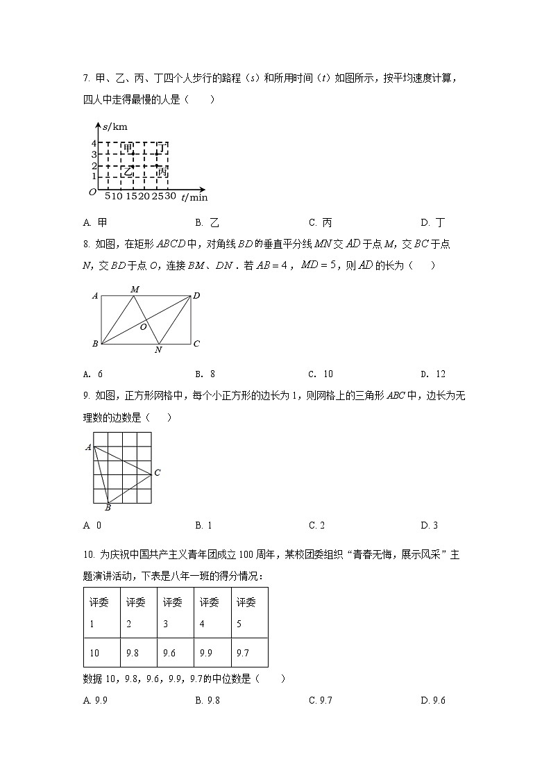 2022—2023学年河北省承德市八年级下册数学期末专项提升模拟试卷(含解析)02