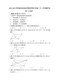 湖北省武汉外国语学校2022-2023学年下学期八年级3月月考数学试卷