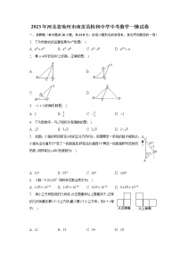 2023年河北省沧州市南皮县桂和中学中考数学一模试卷（含解析）