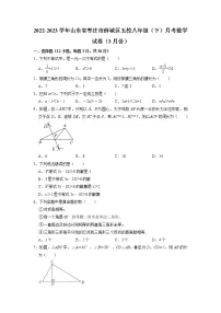 山东省枣庄市薛城区五校2022-2023学年下学期（3月份）八年级月考数学试卷