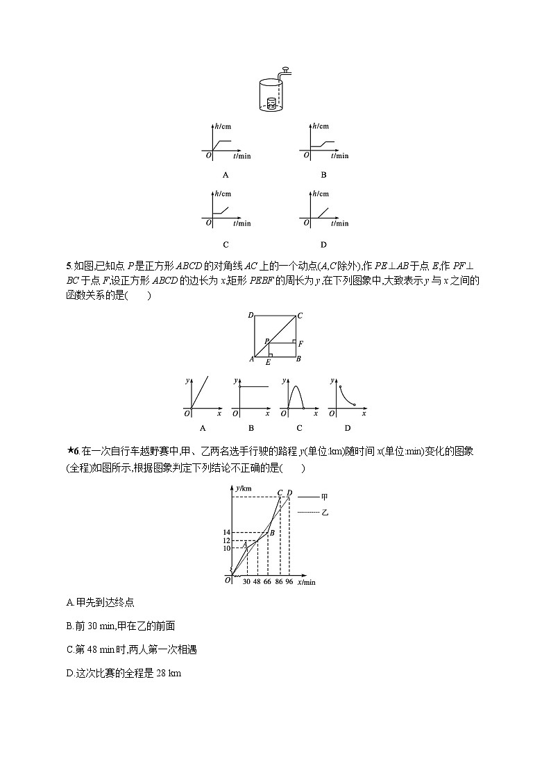人教版初中数学八年级下册19-1-2函数的图象习题含答案第2页